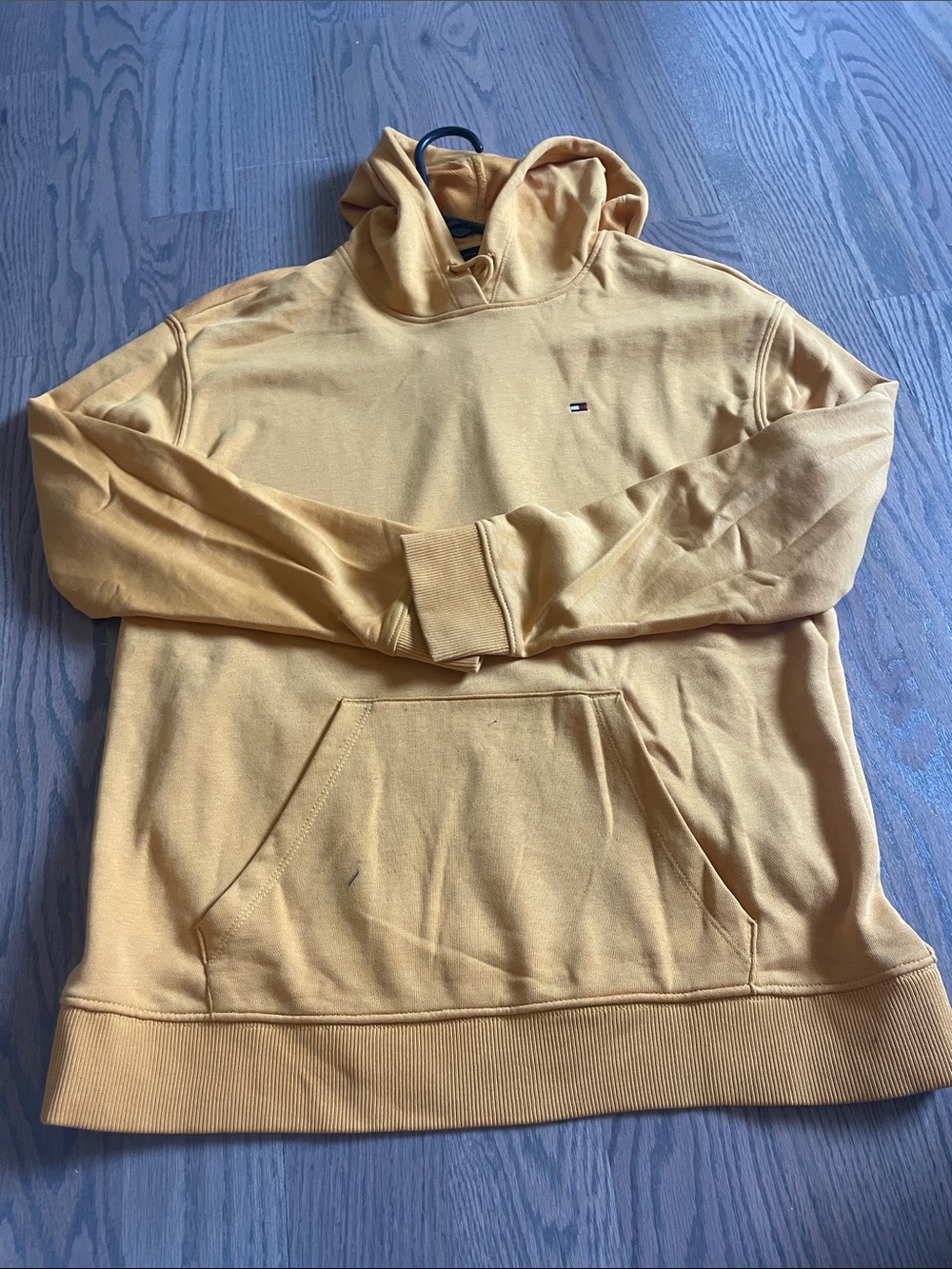 Tommy Hilfiger women Mustard Yellow Hoodie with Logo